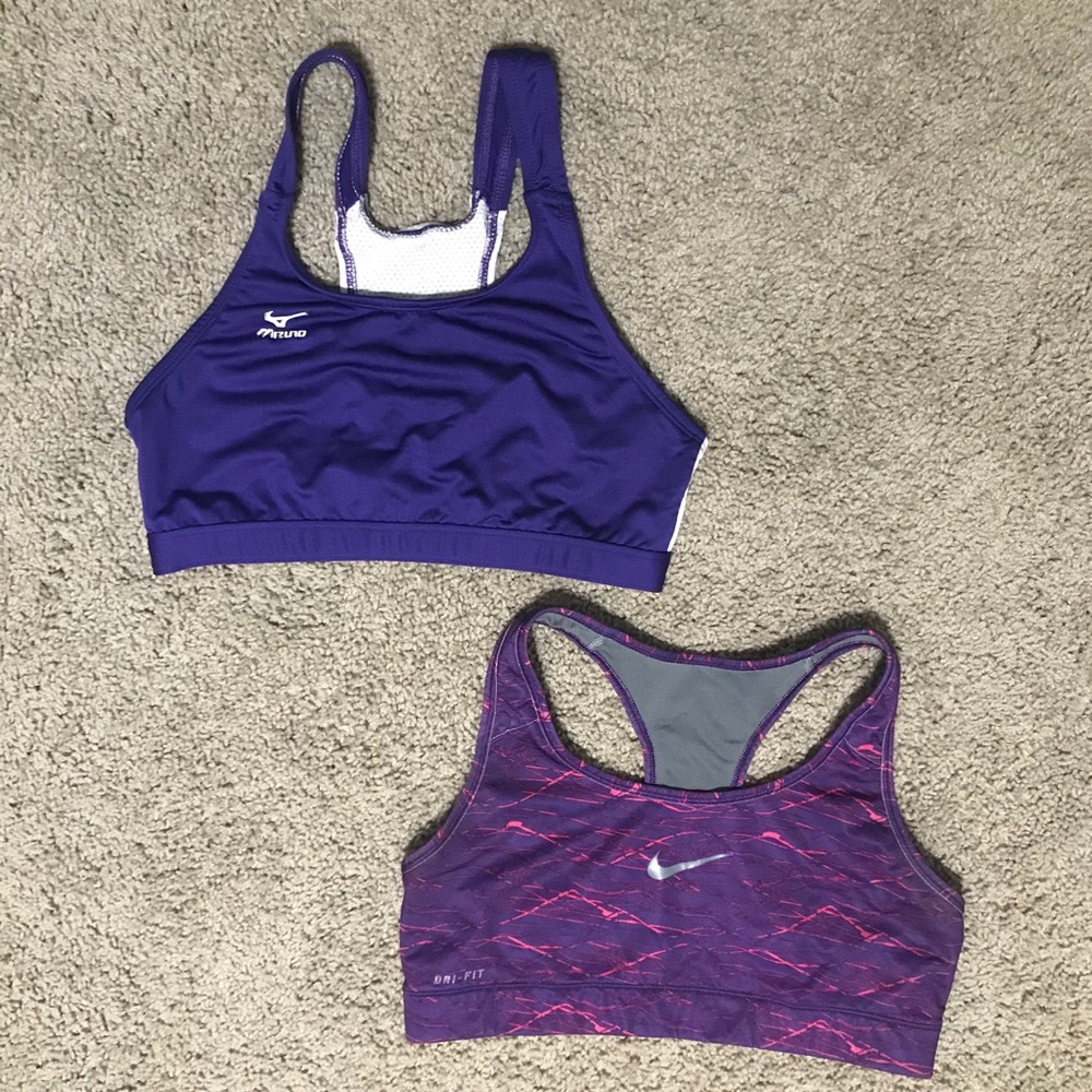 Nike & Mizuno Sports Bra Breathable Back Sz Small